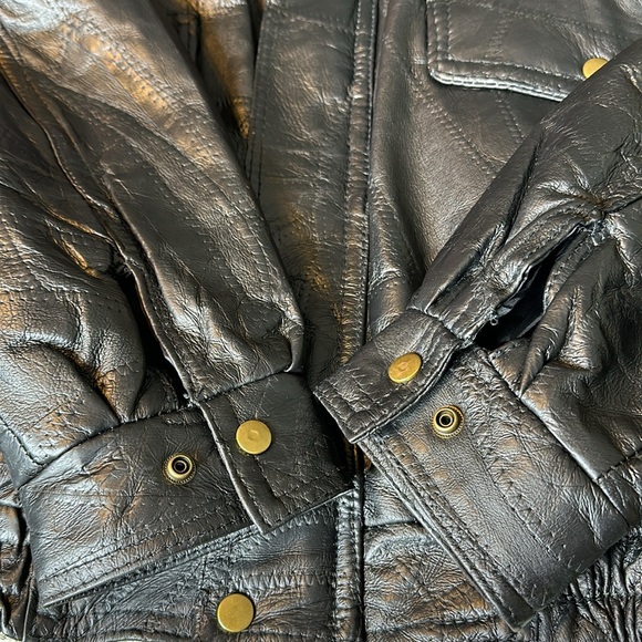NWT: Men’s Napoline Leather Outfitters Genuine Leather jacket, size Large. NEW - Picture 11 of 14